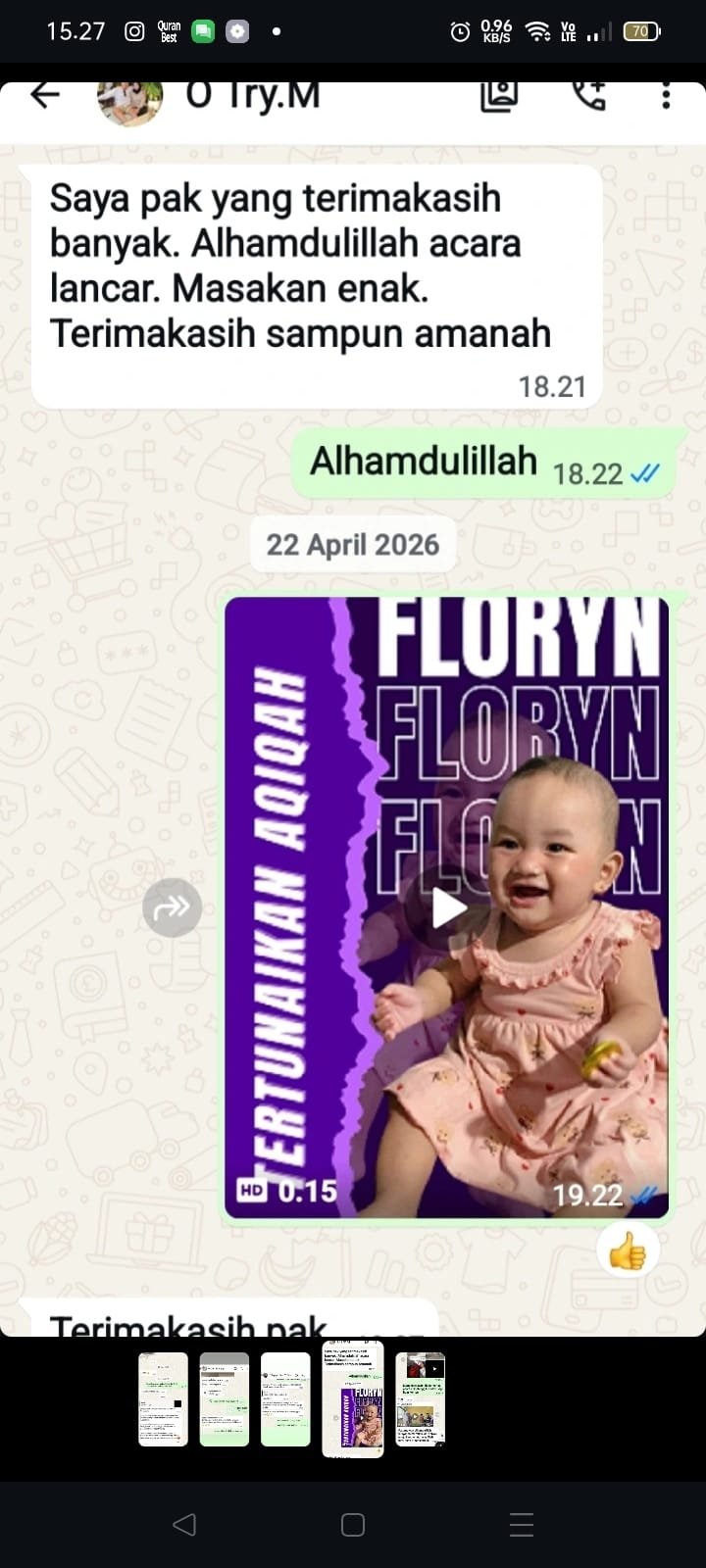 Testimoni Aqiqah Sarirasa